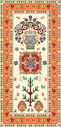 نقشه عددی قالی گلیمk20-222
