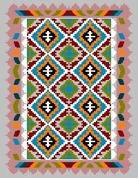 طرح گلیم ساده