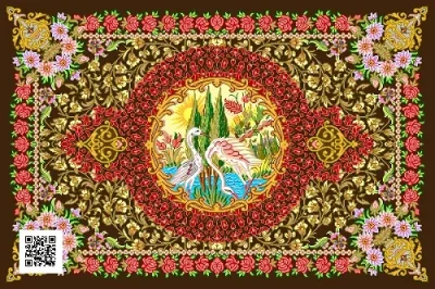 طرح پشتی نقش باغستان