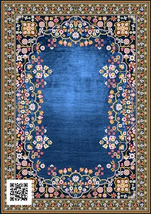 طرح قالیچه ترنج فیروزه‌ای